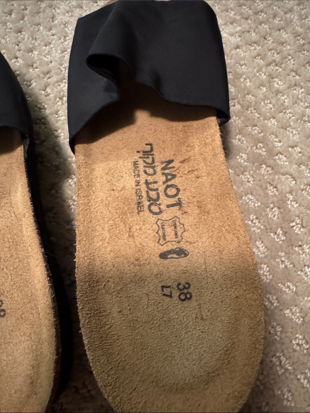 Naot Black Wide-Band Slide Sandals - Picture 4 of 4